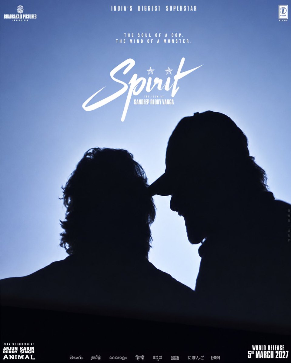 d9u_aep's tweet photo. One is a monster on screen,One creates monsters on screen. @InSpiritMode 🔥

#Prabhas‌ #Spirit #SandeepReddyVanga https://t.co/8HVIwx4PAy