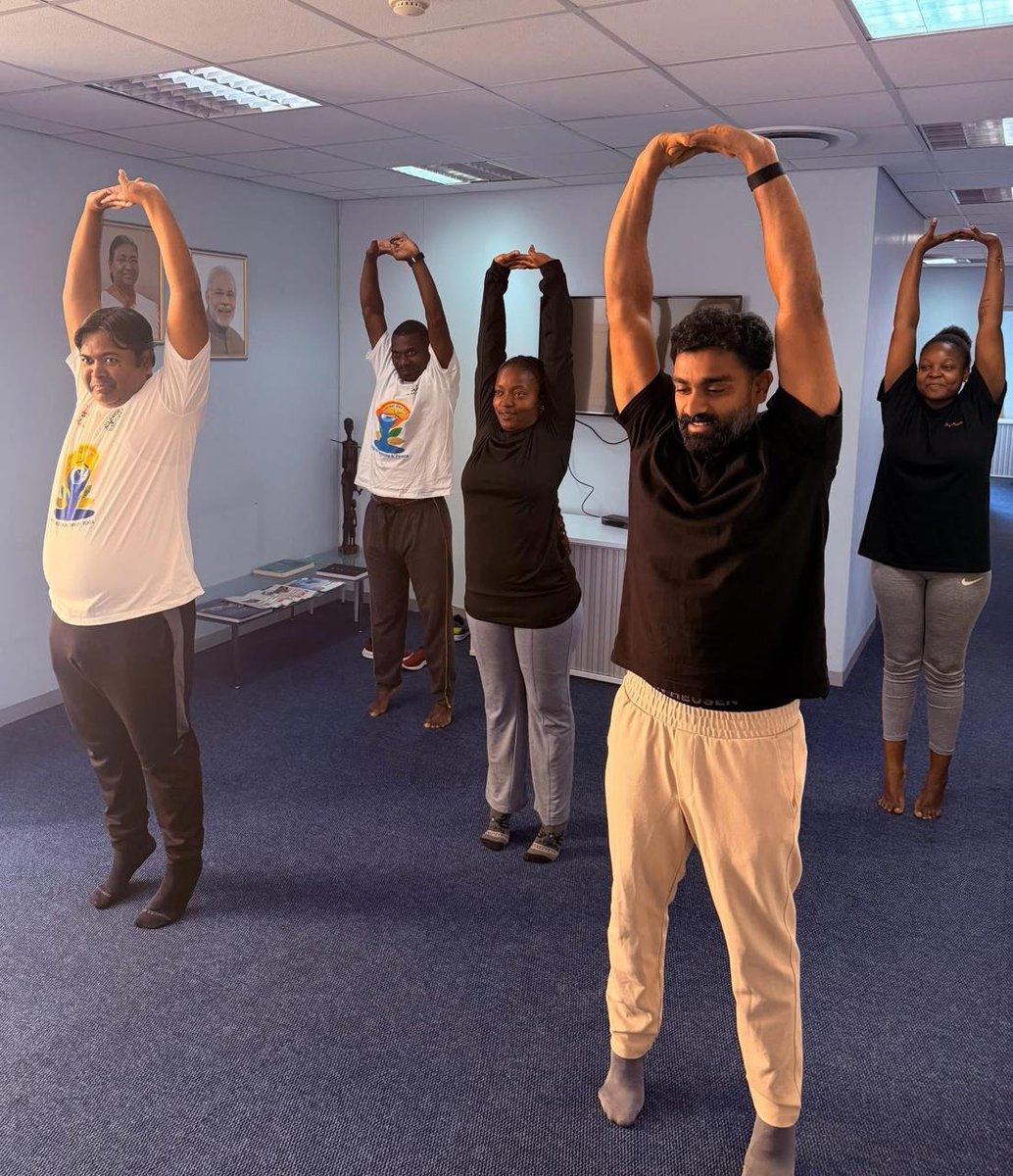 ongcvideshltd's tweet photo. ONGC Videsh &amp; BPRL Maputo joined hands with the Indian High Commission Mozambique to host a vibrant yoga session ahead of #IDY2026. Celebrating wellbeing, unity and cultural ties — from Maputo’s mat to global harmony. #InternationalDayOfYoga #YogaForAll #OVRL https://t.co/igQTfG7W3g