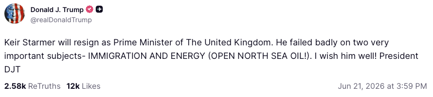 AlexTaylorNews's tweet photo. What on 𝒆𝒂𝒓𝒕𝒉 is Trump talking about ?

Brexit quadrupled UK immigration. Starmer cut it from 944 K in March 23 to 171 K - an 𝟖𝟐% 𝐝𝐫𝐨𝐩

And as for "drill baby, drill" the UK will be hotter than ever this week

STOP LYING TO PEOPLE AND SORT OUT THE WAR YOU JUST LOST https://t.co/dIRtAaMe52