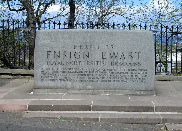 ithacarising's tweet photo. It was in the charge I took the eagle off the enemy. The officer who carried it [the eagle of the 45th Regiment of Line Infantry] and I had a short contest for it; he thrust for my groin, I parried it off and cut him through the head; in a short time after whilst contriving how to carry the eagle and follow my regiment I heard a lancer coming behind me; I wheeled round to face him and in the act of doing so he threw his lance at me which I threw off to my right with my sword and cut from the chin upwards through the teeth. …I was next attacked by a foot soldier who after firing at me, charged me with the bayonet; I parried it and cut him down through the head; this finished the contest for the eagle which I was ordered by General Ponsonby to carry to the rear.
- Ensign Charles Ewart (1769 – 1846)  Royal North British Dragoons (the Scot's Greys)

Sergeant Charles Ewart's capture of a French eagle at Waterloo stands as one of the most celebrated individual acts of heroism in British military history.

Ewart's daring exploit was immediately hailed as a symbolic triumph: the loss of an eagle represented not just a tactical blow but a profound humiliation for the French. Ewart was promoted to ensign for his bravery, and the captured eagle became one of the most famous trophies of the Napoleonic Wars, still displayed today with great pride by the Royal Scots Dragoon Guards. His feat encapsulated the courage, shock action, and regimental spirit that helped Wellington’s army secure victory at Waterloo.