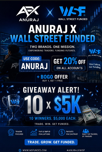 anuraj_fx's tweet photo. 🚀 Mega 50K Opportunity

Partnering with @WSFunded 🤝 
🎁Got opportunity of 10X$5,000 Funded Giveaway 

TO Claim:
1. Follow  @anuraj_fx @Traders_Ruler
2. Like❤️, Repost🔁,Tag 3 friends
3. SUBMIT TO :https://t.co/r0obZBVMDj

ALSO FOLLOW:@smfxofficial @DARSHFOREX10 @NFC_trading https://t.co/xj8yY0K4YN