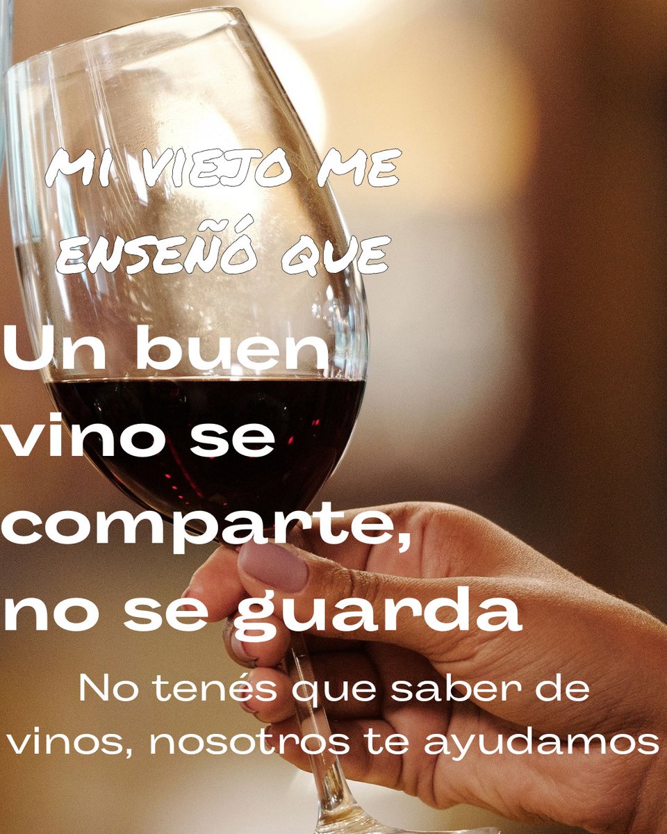 rinconvino's tweet photo. "Mi viejo me enseñó que un buen vino se comparte, no se guarda" 🍷
Así es para muchos de nuestros clientes. Este Día del Padre, regalale esa excusa para brindar juntos.
#DiaDelPadre #FelizDíaDelPadre #felizdomingo https://t.co/6F6klCmcqg