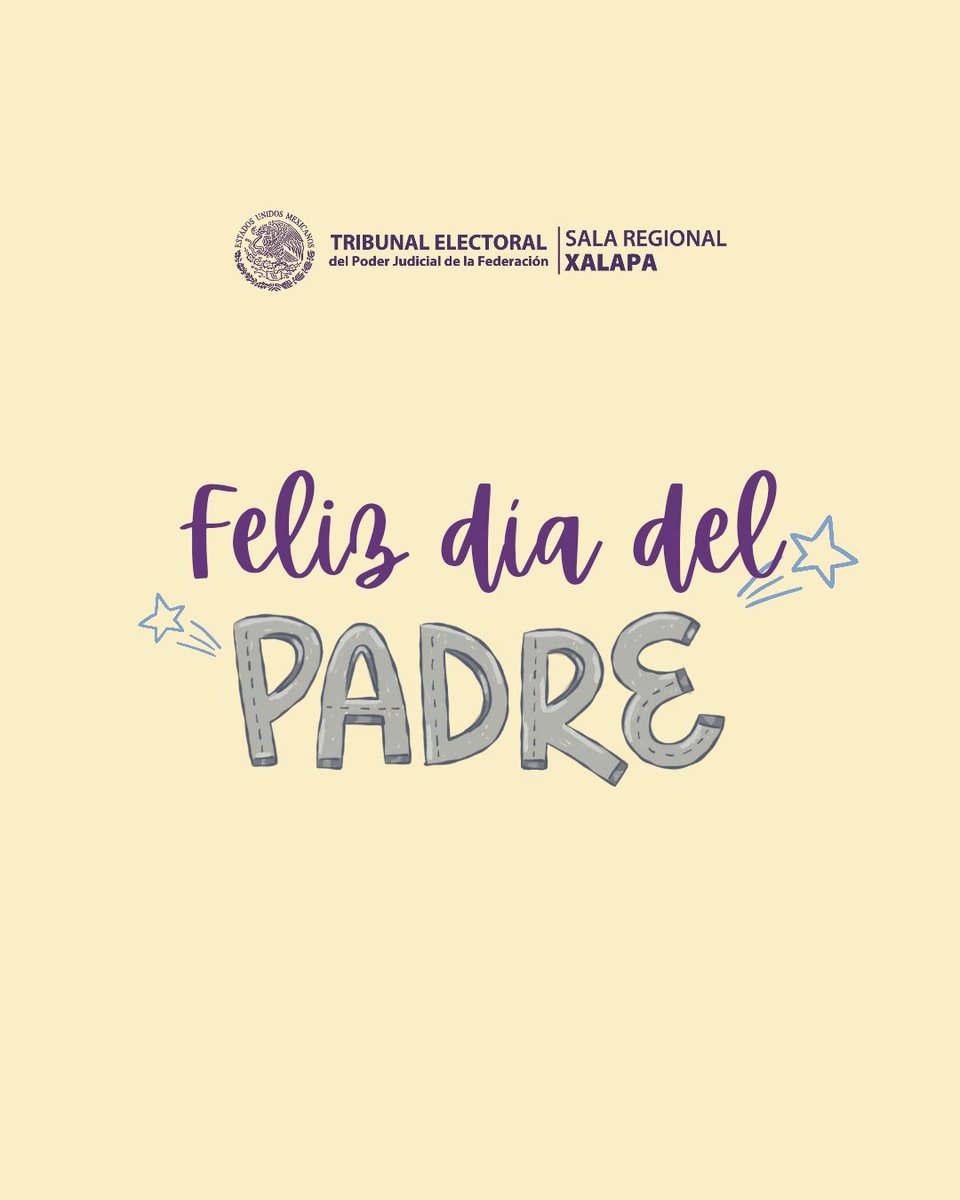 TEPJF_XAL's tweet photo. En el Día del Padre, la Sala Regional Xalapa reconoce a todas las personas que ejercen la paternidad con responsabilidad, compromiso y dedicación. Reconocemos a quienes contribuyen, desde sus distintas realidades, al cuidado, acompañamiento y formación de sus hijas e hijos. https://t.co/m0UqfL3To4