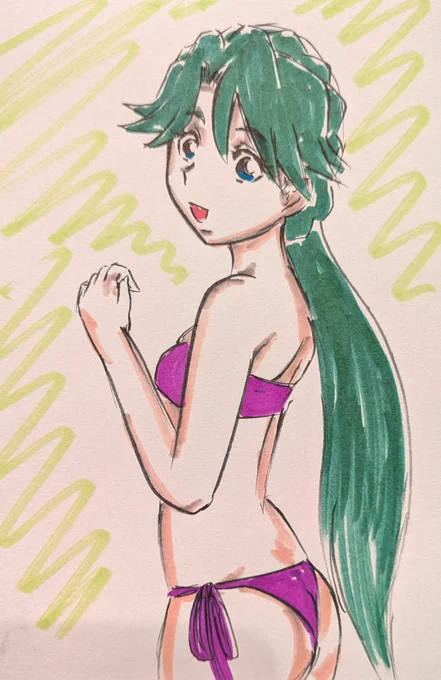 #ゴープリ10周年なので海藤みなみさん3733枚描いてお祝い (1904.1905.1906.1907) 夜らくがき。
