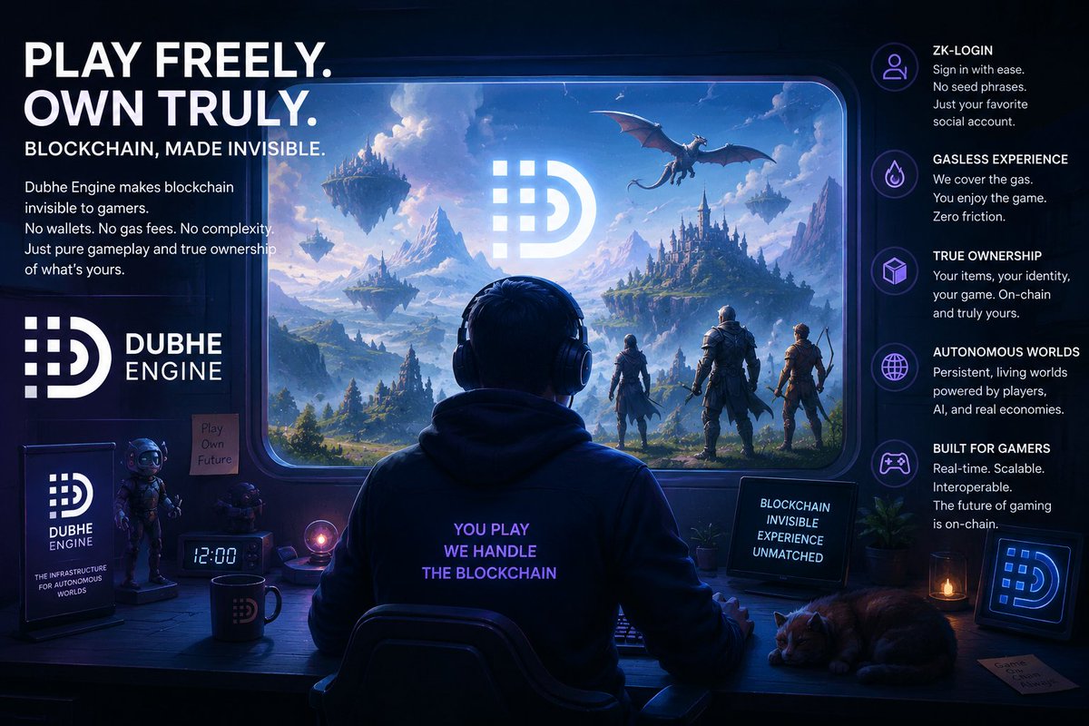 HassanRahie's tweet photo. @DubheEngine is building exactly that—social logins, gasless interactions, and true ownership hidden behind a familiar gaming experience. Blockchain works in the background, players focus on fun.

Read more👇
https://t.co/jis87d5bJH

#Sui #DubheEngine

@SuiNetwork @DubheEngine https://t.co/V4WILIm6vw