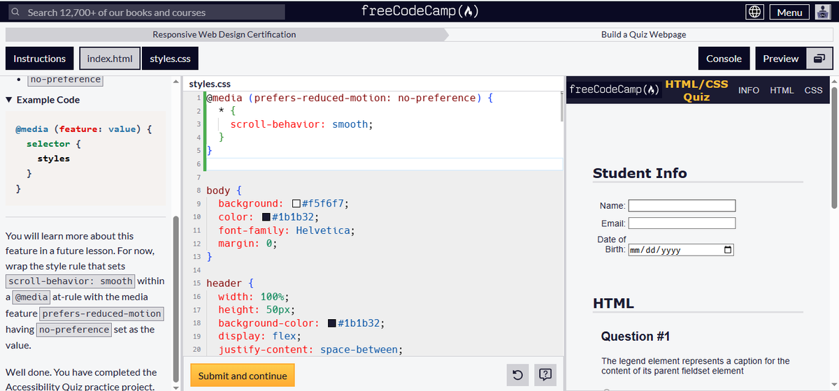 rawat78507's tweet photo. #LSPPDay21
Covered CSS accessibility guidelines to build  inclusive Quiz Webpage and a custom Tribute Page.
Also completed Variables &amp; Strings module by building StringFormatter and a String Transformer tool! 
 #60DaysOfLearning2026 #LearningWithLeapfrog @lftechnology #JavaScript https://t.co/ieqCWxq9iR