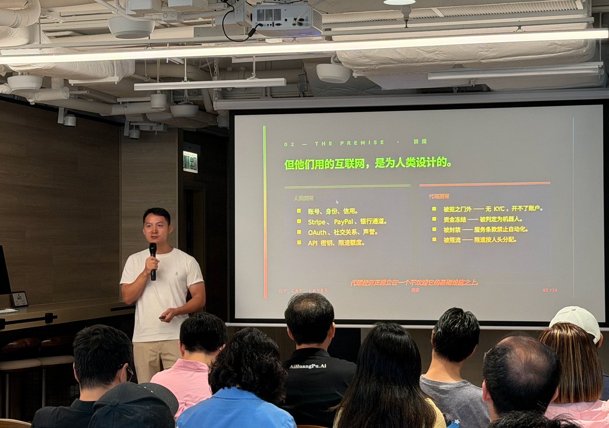 clawchatglobal's tweet photo. AI × Crypto just got real in Hong Kong 🇭🇰

OPC · AGENT · WEB3 Meetup wasn’t a discussion — it was a preview of what’s coming:

⚡️ Autonomous agents
⚡️Onchain coordination
⚡️BTC-native innovation

The “agent economy” is closer than most think. 👇 https://t.co/pLFvZ6cF7y