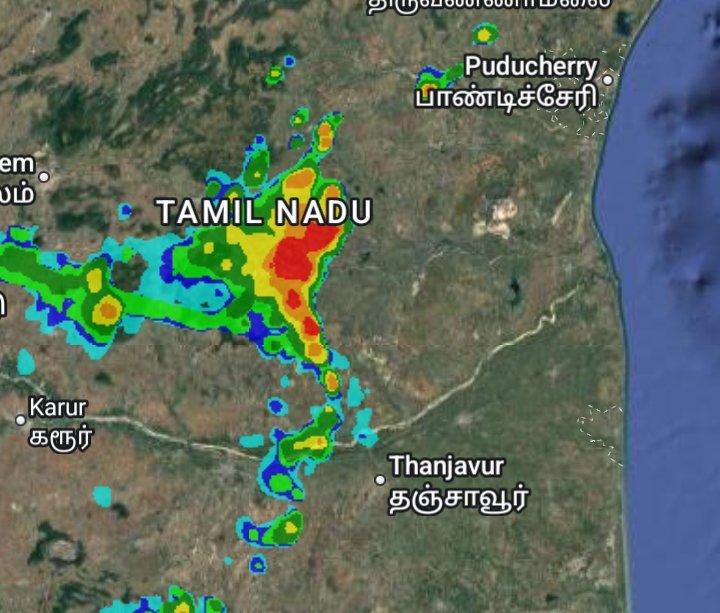 ktccrains's tweet photo. Very severe storm seen over #Perambalur and it's surroundings. 
This storm likely to give #rains to the districts like #Ariyalur #Cuddalore &amp; #Mayiladuthurai(if storm triggered down) &amp; it's surroundings within next couple of hrs if storm continues to moves west
#TNRains #SWM2026 https://t.co/PXDgwOCjvR