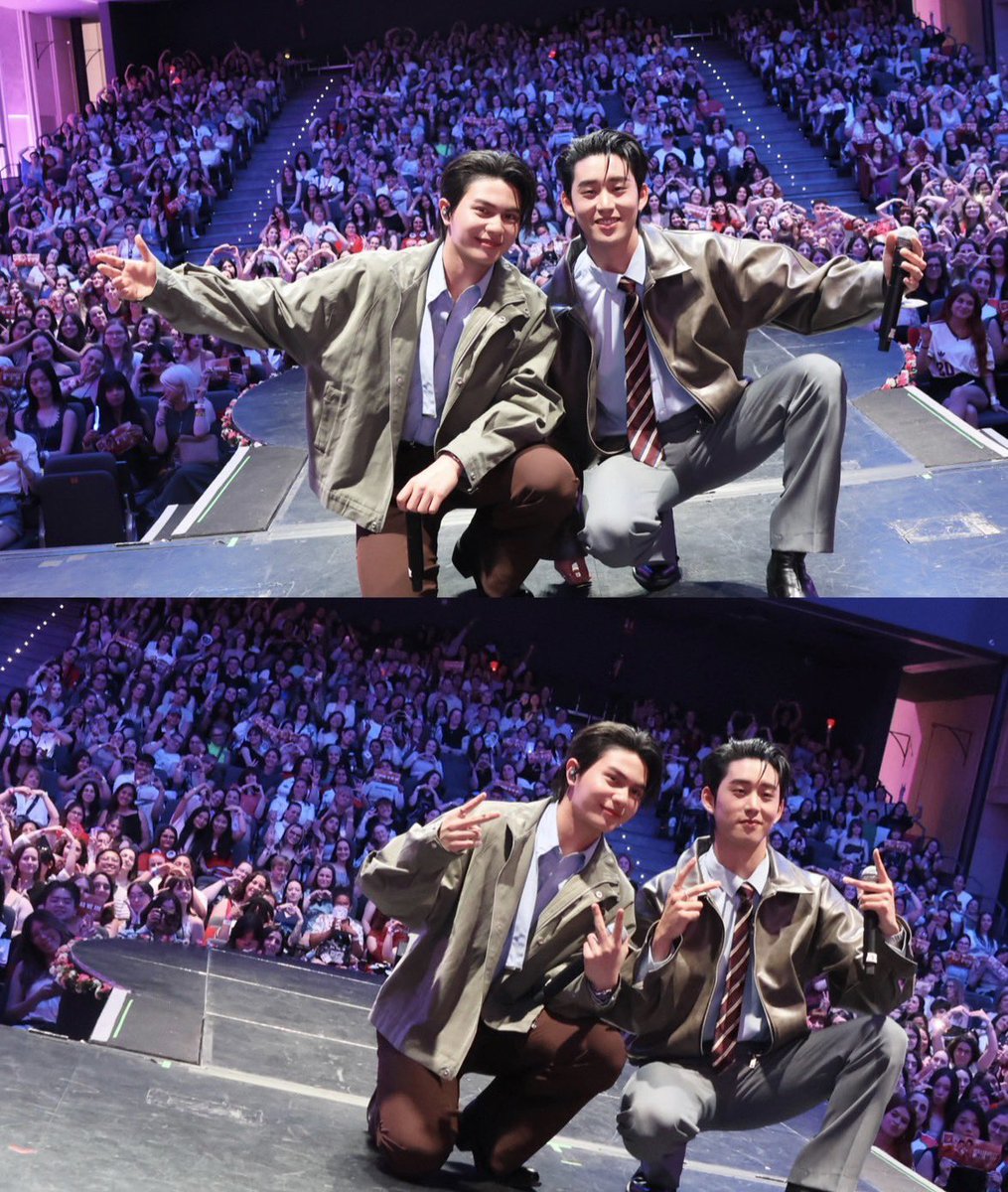 GMMTV's tweet photo. เป็นอีกหนึ่งวันที่พวกเรามีความสุขมากๆ ขอบคุณทุกคนมากๆ เลยที่รักพวกเราขนาดนี้ หวังว่าเราจะได้มาสนุกด้วยกันอีกนะ  
รักทุกคนนะครับ

Today was such a happy day for both of us. Thank you so much for all the love and support you’ve given us. 
We truly appreciate every one of you, and we hope we’ll get to make more wonderful memories together again soon. Love you all so much! 🫶✨

#WilliamEstFMinMadrid
#GMMTV