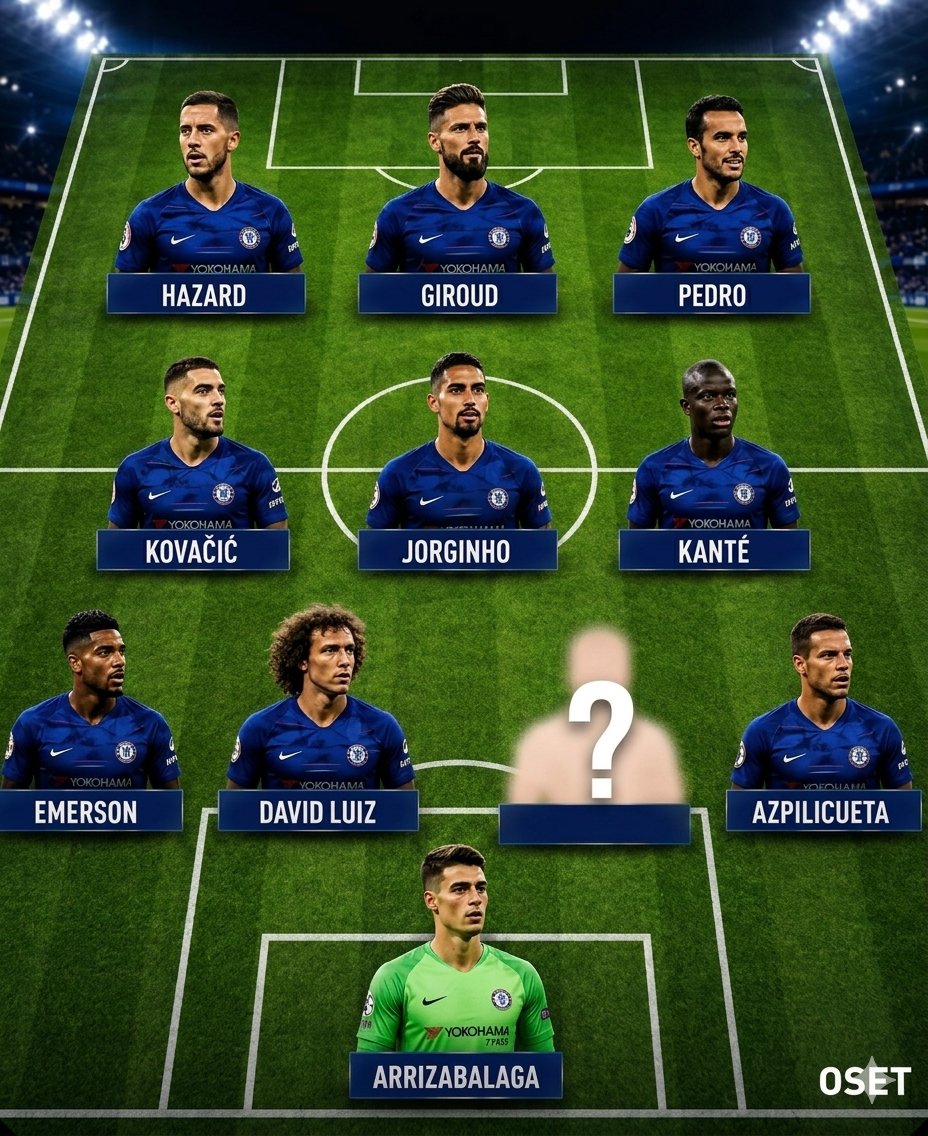 cfc_tayo's tweet photo. No cheating. No Googling. No Grok 

Guess the missing player in this line up. 

Hint: Chelsea line up that disciplined Arsenal in the Europa League final in 2019.

Level: Easy https://t.co/MWrxOoQBF7