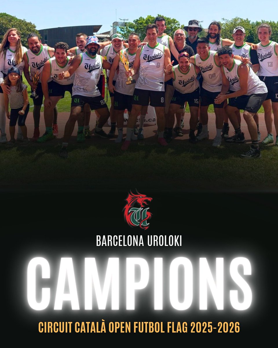 FCFAtwi's tweet photo. 🏆 Circuit Català Open #FutbolFlag
🔥 BARCELONA UROLOKI, CAMPIONS!!! Felicitats!! En la final s'han imposat als Pioners!
🥇 @Uroloki
🥈 #PionersLH
🥉 @granollersfenix
4️⃣ #GranollersBlueWolves
🎖️ Erik Arreola, d'Uroloki, MVP!
#FlagFootball #CCFFOpen @esportcat @UFECcat https://t.co/6BFefSlHaT