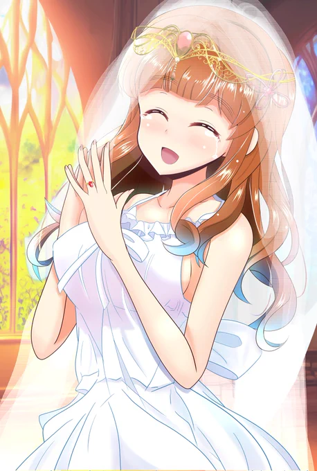 6/22はグラスタワーの日。6月はジューンブライドで結婚式でグラスタワーが用いられる機会が増えることと【ふ(2)うふ(2)「夫婦」】の語呂合わせにちなんで制定された日だそうです。今日はやっぱり6月の花嫁な沙織さんで(⁠*⁠'⁠ω⁠`⁠*⁠)