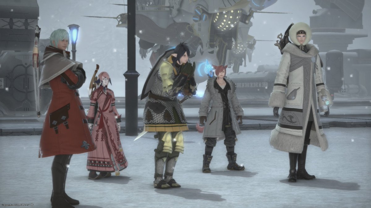 igk47's tweet photo. ガレマルド突入の寒さ対策に余念がないイグニス【FF14】 https://t.co/qYLW5u1WkP