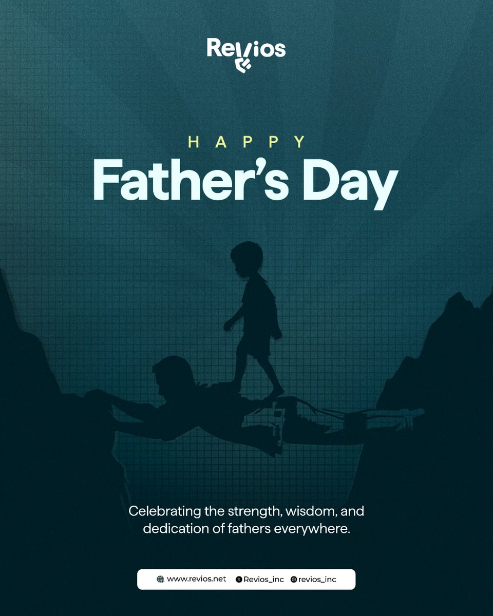 Revios_inc's tweet photo. Happy Father's Day!💚

Some fathers give advice, others give their backs to walk on.
The best ones give both.

Celebrating every father who sacrifices so quietly today 
https://t.co/uijVKi0abY https://t.co/UoC7KtFetB