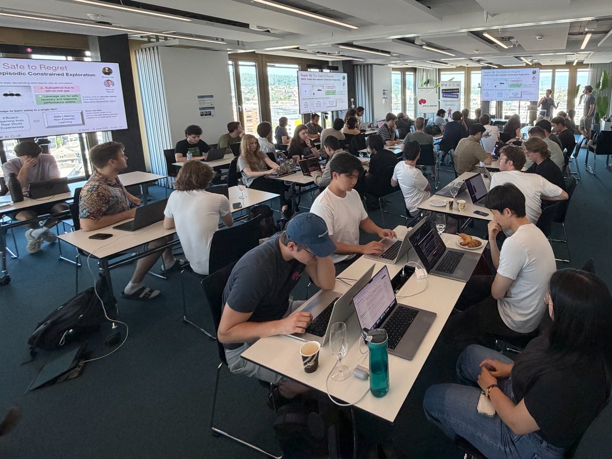 ethaiclub's tweet photo. 🧑‍💻 @AnthropicAI × @ETH_en AI Sprint: a couple days ago, we brought together 45 selected participants from the @ethaiclub and @ETH_AI_Center across 17 teams for a 1-day sprint with @AnthropicAI! Goal: make the most progress in a day, with a CHF 6k ($8k) prize pool on the line. 🏁 https://t.co/XOMmgZKfan