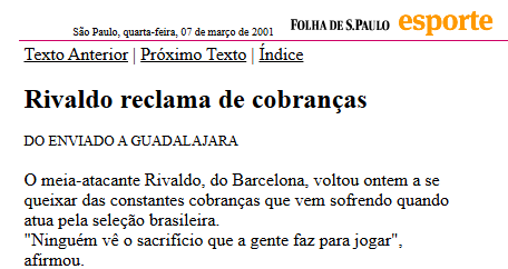 SegundaAnimada's tweet photo. @DanielPauluk2 @CuriosidadesBRL Pra quem fala que o cara tá viajando, notícias assim eram cotidianas em épocas de convocação/eliminiatórias/Copas Américas/Etc https://t.co/00pmmJ5ljs