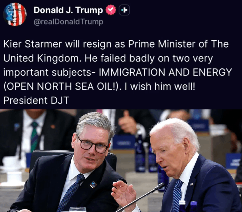 Kabamur_Taygeta's tweet photo. Keir Starmer is out.

He served the cabal's goals in the same way Joe Biden did.

They're disposable puppets, controlled by dark forces within China.

All of the leaders opening their borders are part of the satanic plan to destabilize the world and usher in the new world order. https://t.co/a6uynbBVRV