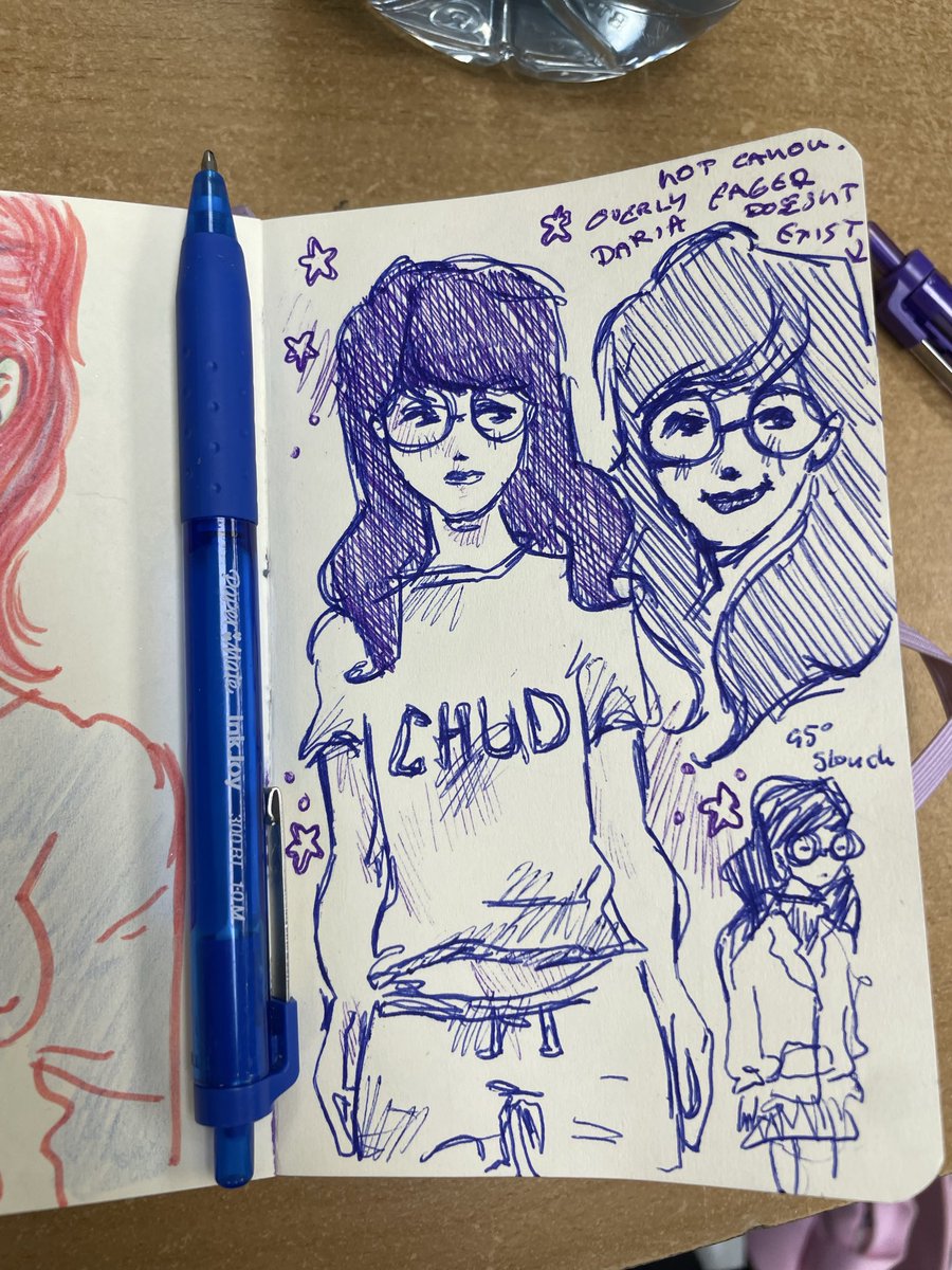 beavervanilla's tweet photo. drawing unemployed daria at work Daydreaming of being a chud https://t.co/JhSJ122ryO
