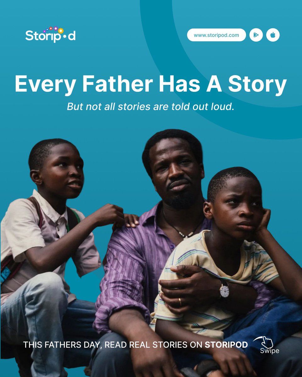 storipodApp's tweet photo. Every father has a story.
Some are told around dinner tables.
Some are hidden in sacrifices nobody sees.
What's the greatest lesson your father taught you?
#FathersDay #Storipod https://t.co/y1PrYNgGgq