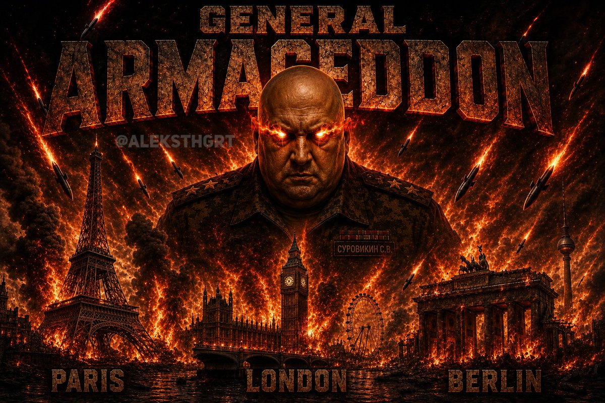 aleksthgrt's tweet photo. 🚨Some Russian Telegram channels are seriously reporting that Vladimir Putin will reappoint Sergey Surovikin (General Armageddon) to the command structure of the Special Military Operations.🇷🇺😱🔥 https://t.co/Appi2GKwF6