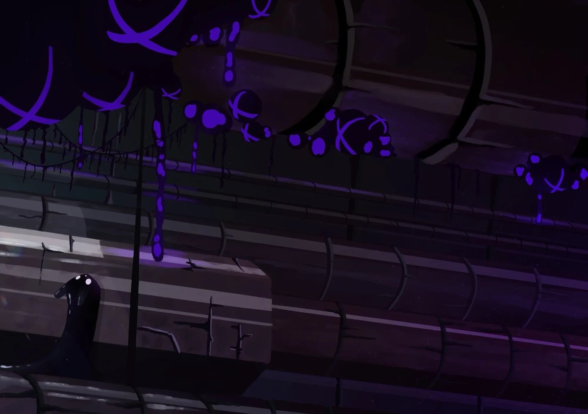 Slugset's tweet photo. Guys… is the ceiling goop normal? 

#Rainworld #rainworldfanart https://t.co/3Gew2IlGnV
