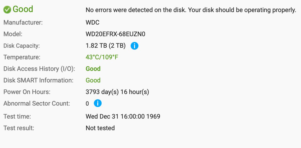 ericbusboom's tweet photo. I'm thinking that @echo5juliet might appreciate this. Should I replace this drive if it still has 0 abnormal sectors? https://t.co/p6HIb9k9aT