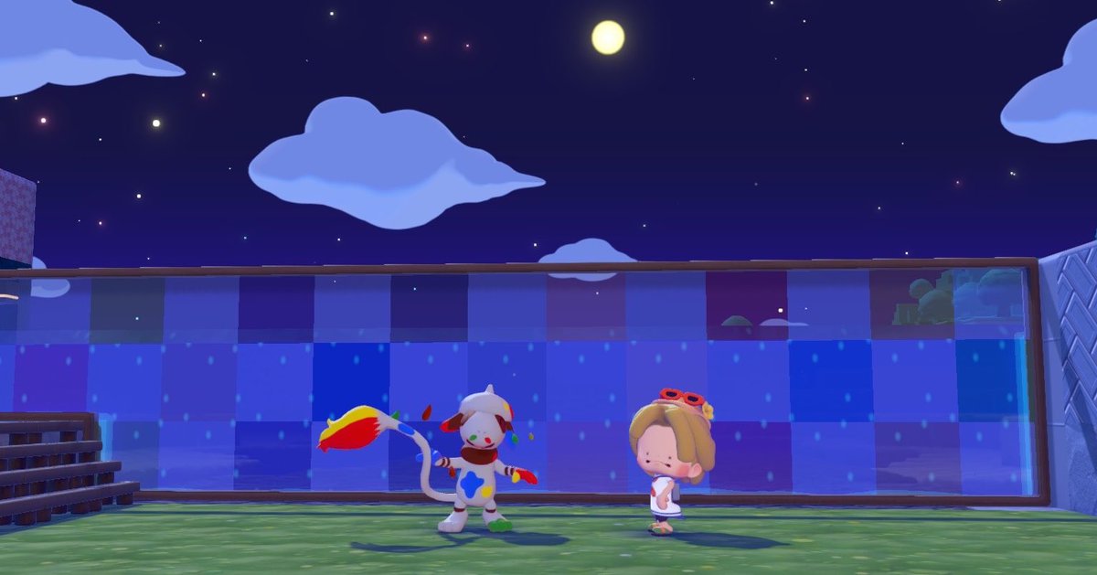 Padrone13's tweet photo. 色を変えたガラスを一列ずつ並べ、さらにノーマルガラスを合間に埋めることでなんだか懐かしさを感じるデザインに。ドーブル先生のアトリエ作りの道は遠い。#ぽこポケ https://t.co/DBwjhAghhi