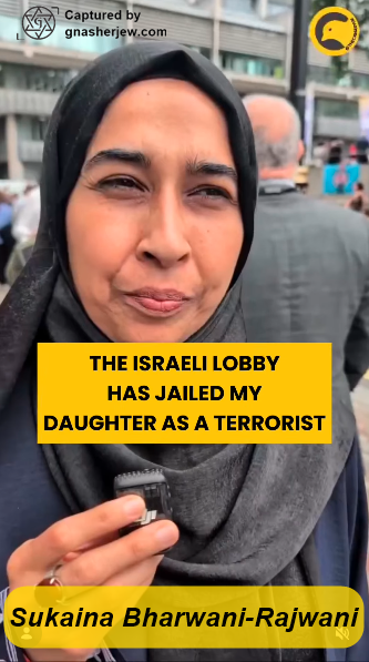 GnasherJew's tweet photo. Sukaina Bharwani-Rajwani, the mother of Palestine Action terrorist Fatema Zainab Rajwani, is blaming the “Israeli lobby” for her daughter’s imprisonment.

Blaming Israel for your daughter’s serious criminal offenses is particularly stupid and racist. Just a thought for all the Sukainas out there.