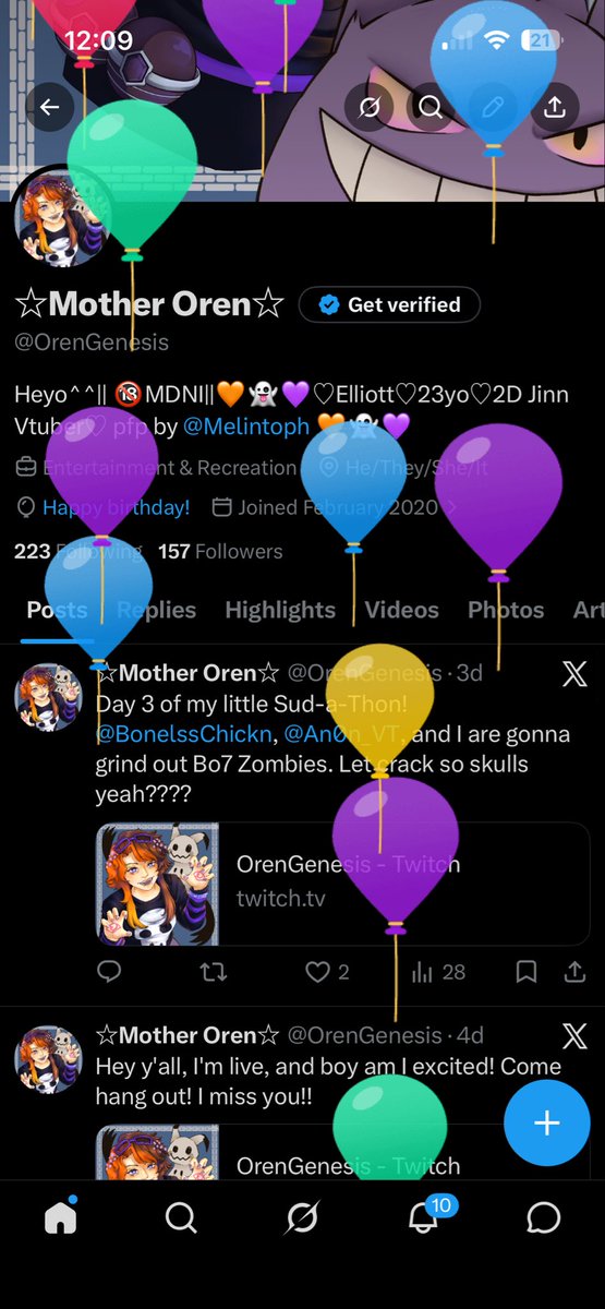 OrenGenesis's tweet photo. Balloons for me!!🥰🥰 and Ive been having the best birthday every! I love it so much https://t.co/10NXWRPP2G