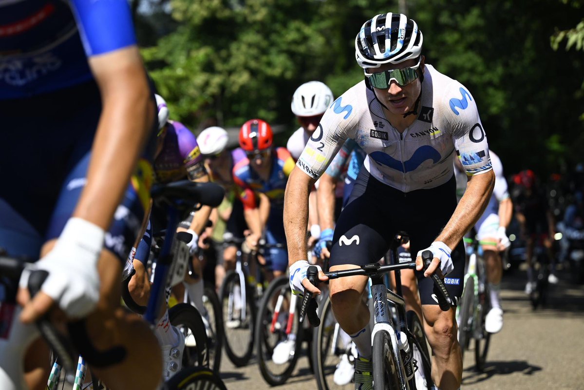 Movistar_Team's tweet photo. Concluye el 🇧🇪 #BaloiseBelgiumTour, con Carlos Canal entrando en el grupo principal y asegurando la sexta posición en la general.

👊 Sigue sumando buenos resultados tras varios meses al pie del cañón. ¡Grande, Carlos!

📷 @SprintCycling

#RodamosJuntos | @movistar_es https://t.co/UFSMlVyqLm