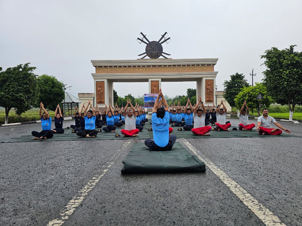 NCCGROUPIMPHAL's tweet photo. NCC Group Imphal commemorated International Day of Yoga 2026 across Manipur, bringing together youth in a collective celebration of health, discipline and unity. The enthusiastic participation of cadets reflected NCC’s unwavering commitment to nation-building. https://t.co/fgapr6UCYZ