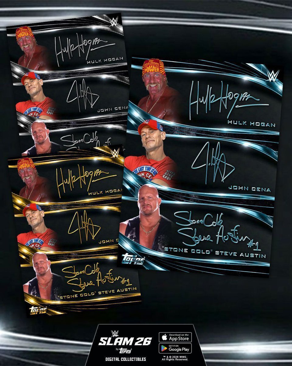 ウォーキング・デッド スティーブン・ユアン アラナ・マスターソン サイン 🖋️ Triple Signatures continues in WWE SLAM with Hulk Hogan, John