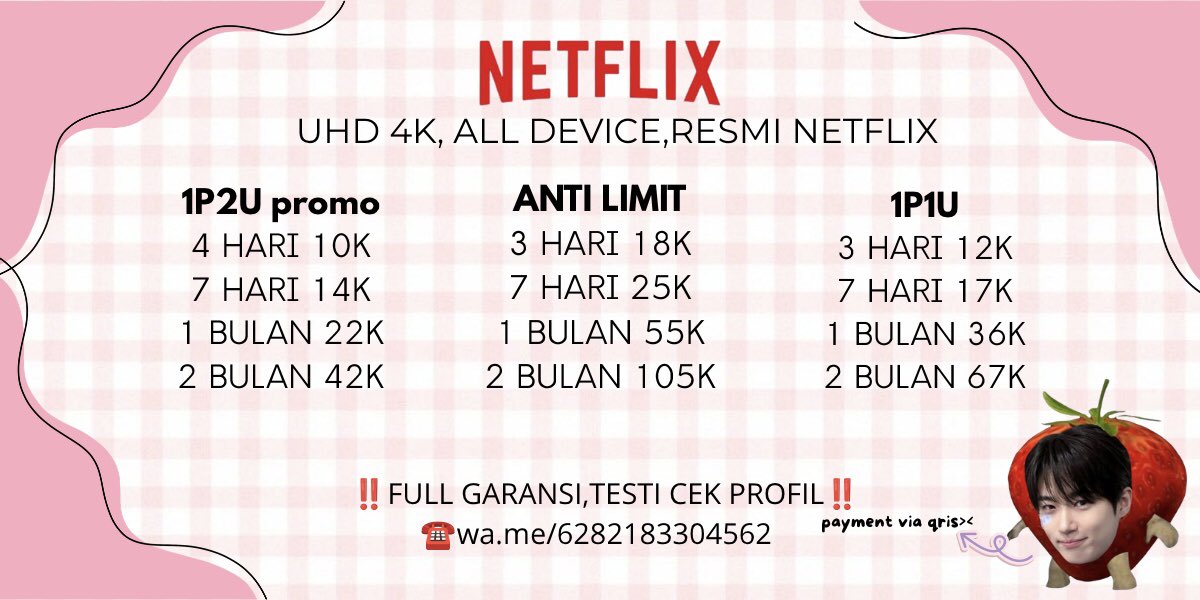 flowerymadison's tweet photo. openn netflix resmi 100% gada problem
wa : https://t.co/0zMh0N7K0N
testi : https://t.co/0nHFXkQeSe
#zonauang https://t.co/nWbmpEI13R
