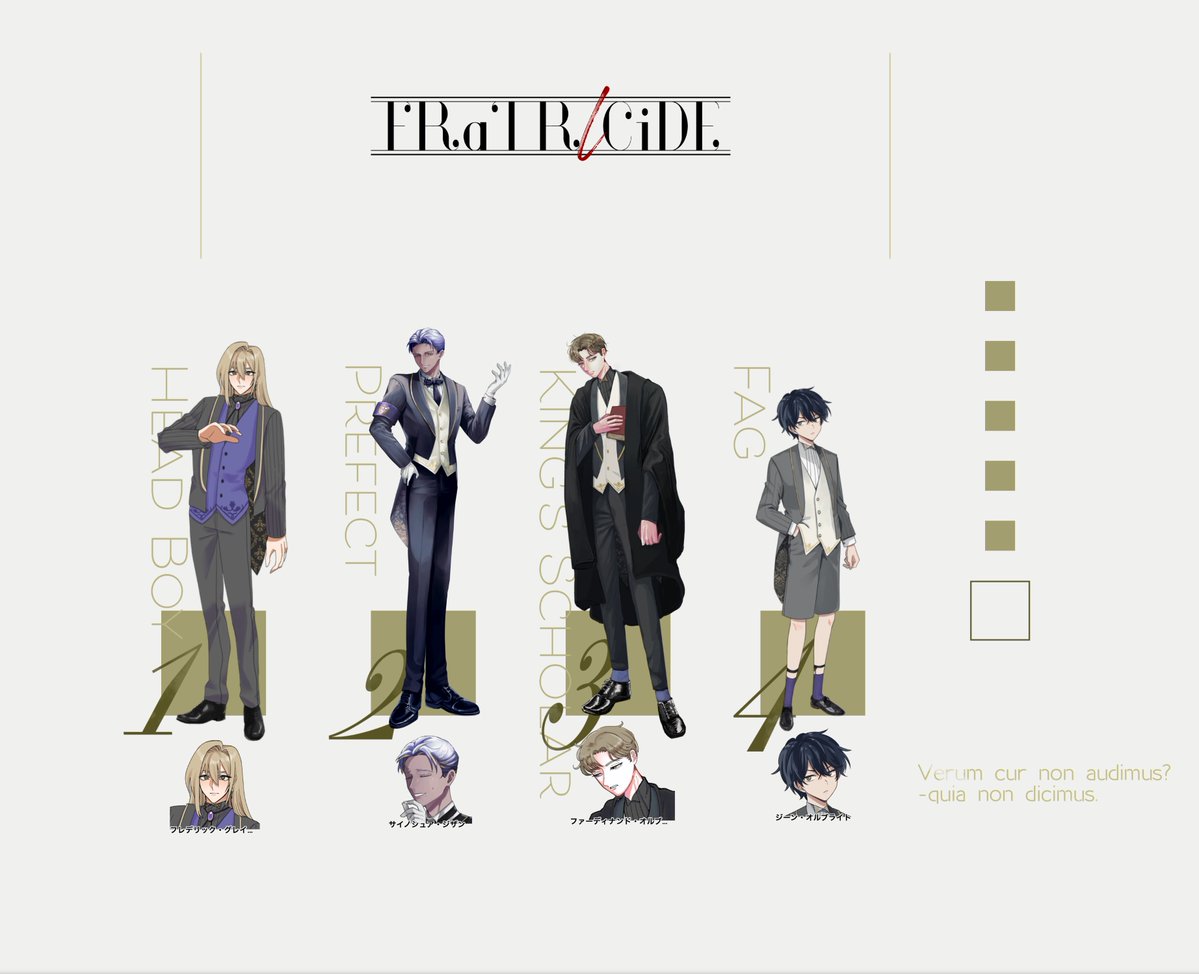 31trpg's tweet photo. CoC6th『FRaTRlCiDE』

KP：晦日

【探索者｜PL】
HO1：フレデリック・グレイソン｜16時
HO2：サイノシュア・ジザン｜わさわさ
HO3：ファーディナンド・オルブライト｜ドド熱
HO4：ジーン・オルブライト｜晦日

全生還♡み～んな可愛くて大好き https://t.co/872ZJce0du