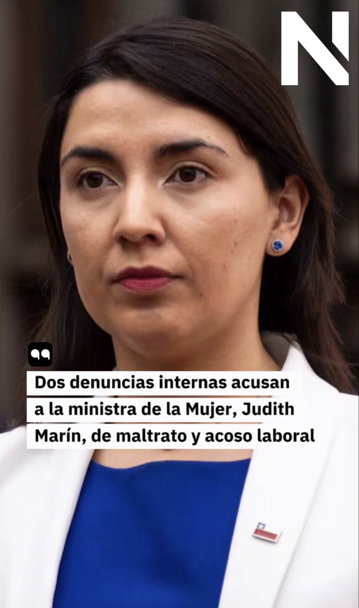 N_PrensaCL's tweet photo. 1/ 🚨 Dos denuncias internas acusan a la ministra de la Mujer, Judith Marín, de un patrón de maltrato y de acoso laboral y de género. Abrimos 🧵 https://t.co/VLfrlGYBZn