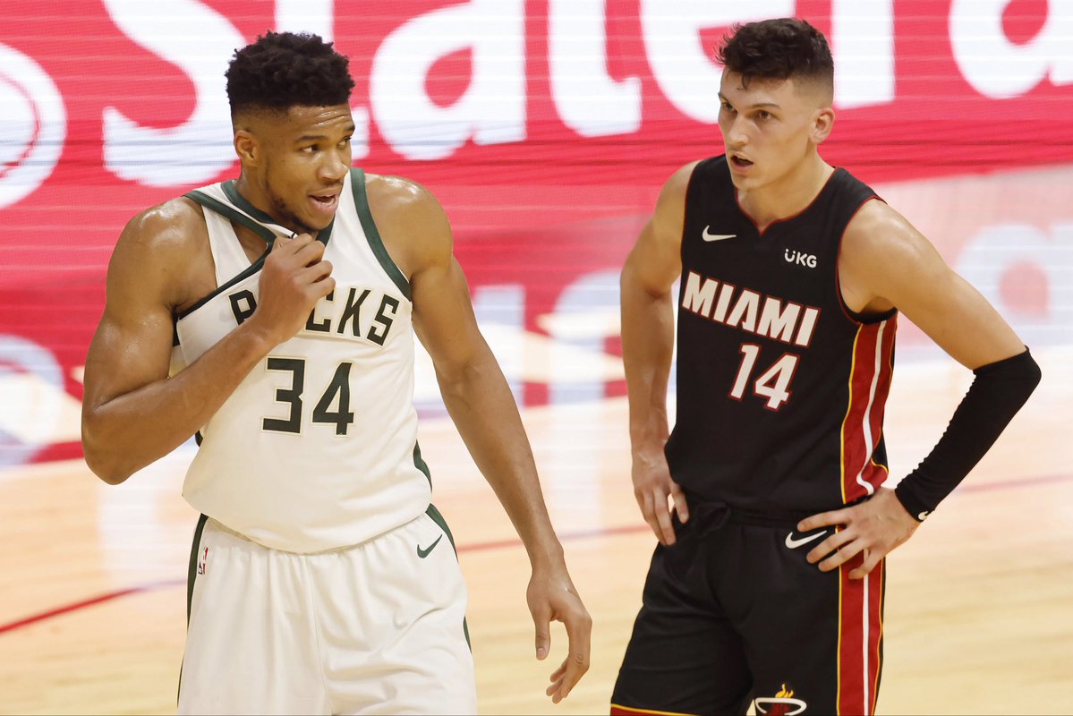 SleeperPistons's tweet photo. The reported three-team deal that would send Giannis to Miami, and Tyler Herro to Detroit is “picking up steam”, per @KuKhahil.

#Detroitbasketball https://t.co/jOCRI8hh8B