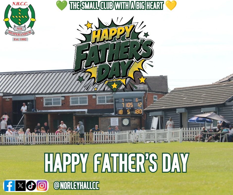 NorleyHallCC's tweet photo. Happy Father's Day to all the Dads in the Green and Gold Community 

We also pause to reflect and remember those no longer with us 💚💛 https://t.co/rsdROgHk9N