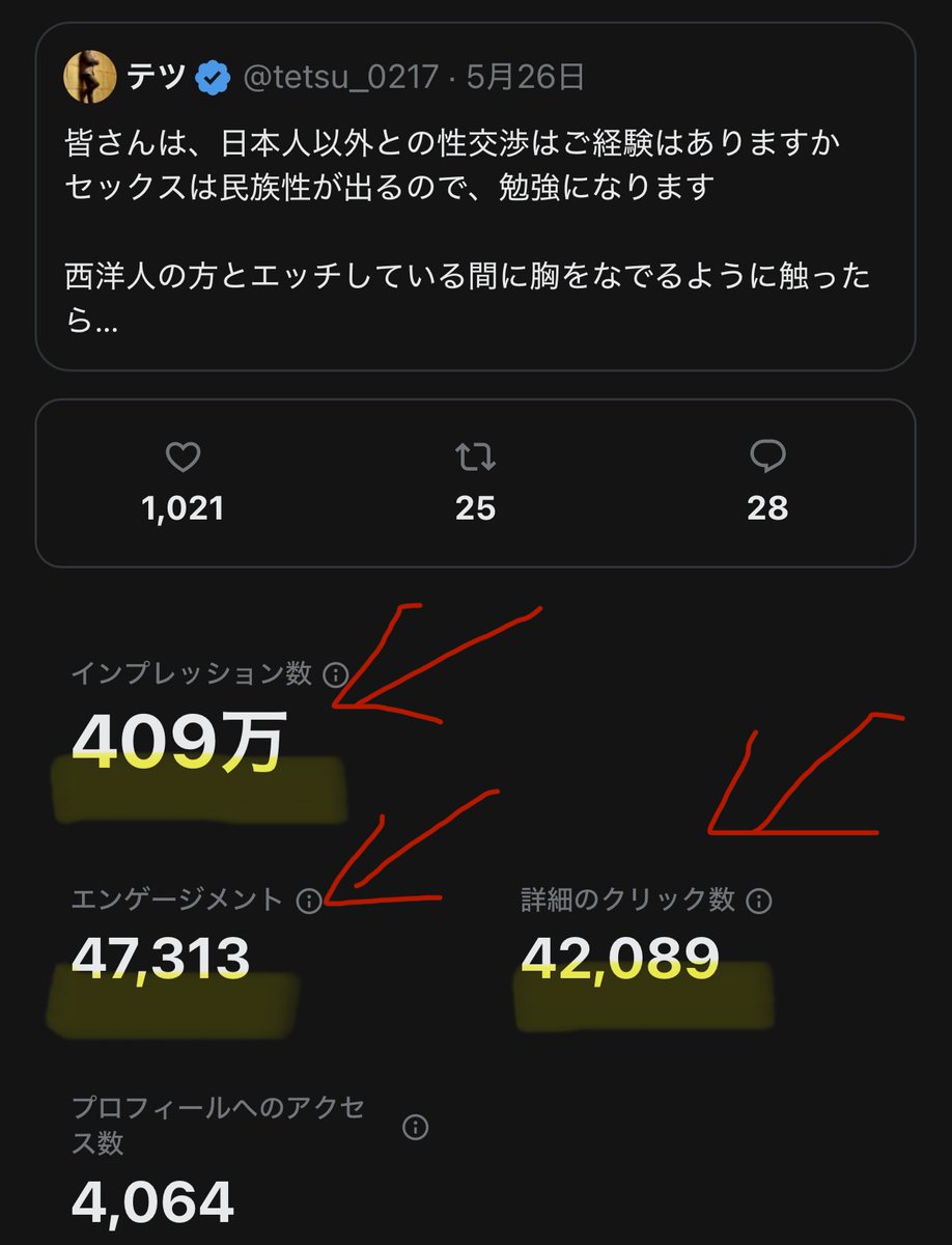 tetsu_0217's tweet photo. アカウントの運用のことを少し。。。
長らく投稿を続けていますと、統計的に外れたインプレッションを示すことがあります。
写真の投稿もそうでした。
インプレッション数で約409万、いいねで1021 で驚きました。。。
なぜ、このようなことが起きるのかは、本当にわかりません。。。 https://t.co/jIFU9J1MXh