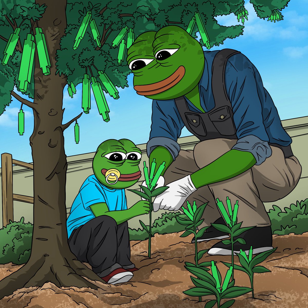 0x69babEPepe's tweet photo. Oh and don’t think I forgot to celebrate the most amazing Papa in the all green world, @pepecoineth 💚

Happy Father’s Day to you and all the fathers out there doing the best they can…🔥🌱 https://t.co/qBnEcHn8qP