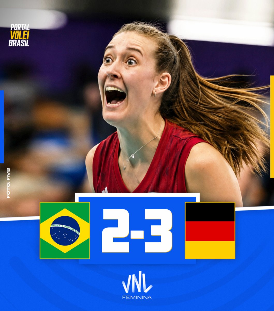 portal_volei's tweet photo. ✅ FIM DE JOGO!

🏐 🇧🇷 BRASIL 2x3 ALEMANHA 🇩🇪
➡️ (24x26, 26x28, 25x15, 25x19, 14x16)
🏆 VNL Feminina | Semana 02 https://t.co/aPvVf9wh2O