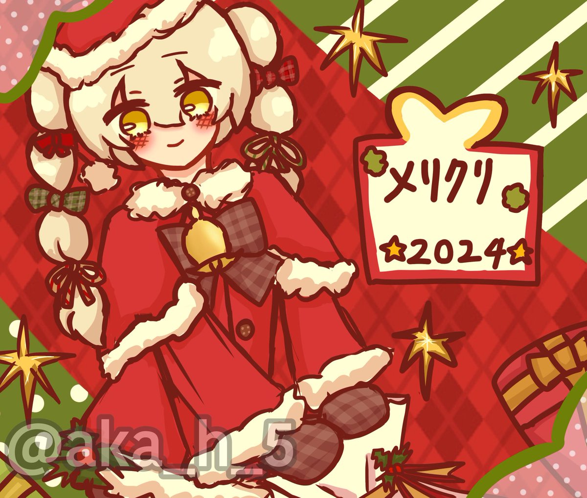 aka_h_5's tweet photo. 2024のクリスマスと2025のクリスマスでは、かなり絵柄が違う https://t.co/bjVADFPKnO