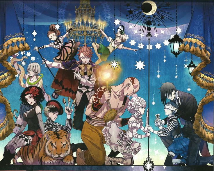Phantomastre_'s tweet photo. The circus arc aesthetic is still unmatched, peak kuroshitsuji imo https://t.co/iVep7U6SZ8