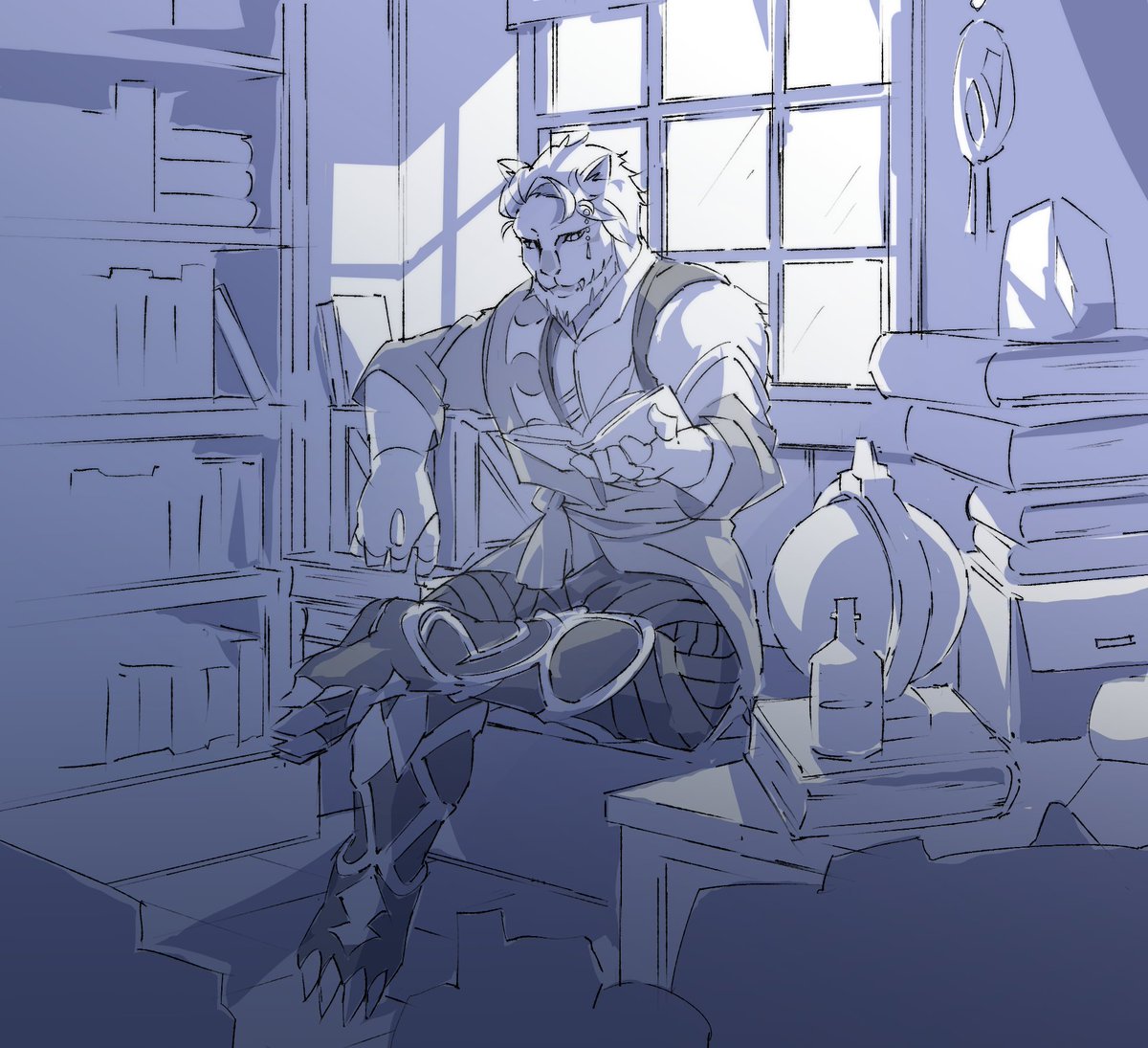 garuan's tweet photo. FF14のフレンドを描きました。 https://t.co/CqztjzwxLM