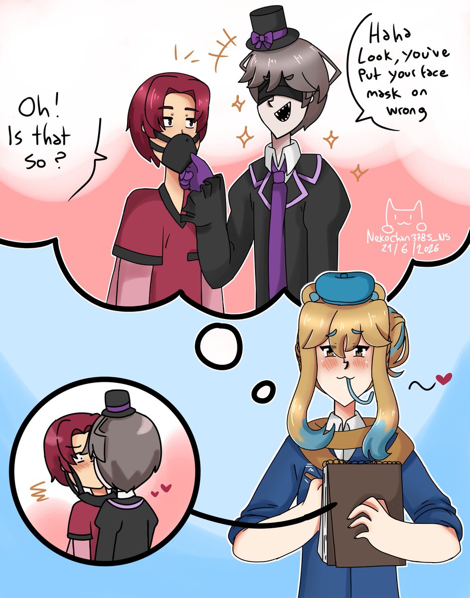NekoChan3785_ns's tweet photo. A la señorita Brushista 🖌 le fascina dibujar a Syringeon💉 y Sir Dadadoo👔 juntos 

#gartenofbanban https://t.co/lV8D0u7XRk