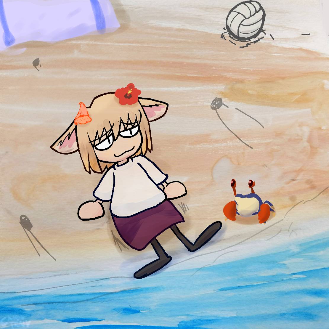 TrainAnon's tweet photo. "It's another summer.  You should be able to just sit on the beach instead of suffer sometimes I think.  

Ciel and Shiki are probably around somewhere though so not likely" https://t.co/fxBLjheg1T