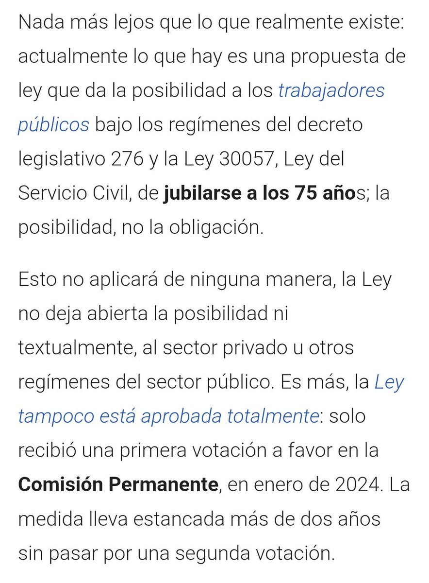 selk453's tweet photo. @LLopez62071751 Papi leer no mata, es una ley que te permite trabajar hasta los 75 si tus condiciones te lo permiten, no que estes obligado, la edad de jubilación siguen siendo la misma https://t.co/xD6sPfYMPW