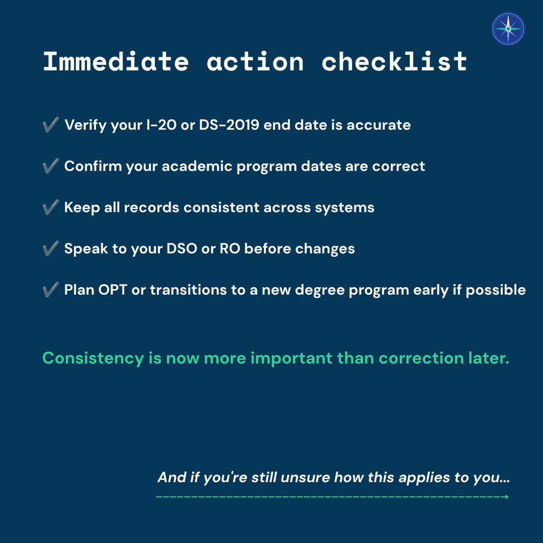 isrcglobal's tweet photo. F-1 &amp; J-1 students in the U.S.

The Duration of Status (D/S) rule will soon change how your stay is recorded in SEVIS. Here’s what changes, what doesn’t, and what to focus on based on your stage.

Read FAQ before OPT/transfers/decisions: https://t.co/na2gL1e5hI 
#F1Visa #J1Visa https://t.co/AybF9vTBl3