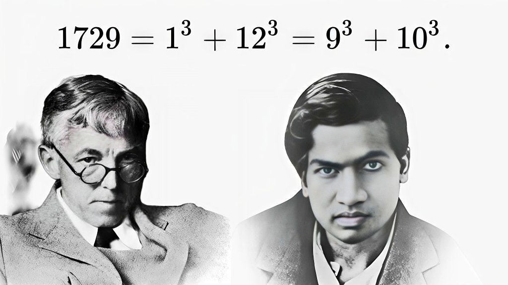 Math_files's tweet photo. One day in a hospital room, a simple conversation turned into a moment of mathematical magic.

The British mathematician G. H. Hardy had come to visit the brilliant and ailing Srinivasa Ramanujan. 

Trying to lighten the mood, Hardy mentioned the number of the taxi he had taken: 1729. He called it a dull and unremarkable number.

But Ramanujan immediately disagreed.

“No,” he said gently, “it is a very interesting number.”

He explained that 1729 is the smallest number that can be written as the sum of two cubes in two different ways:

1729 = 1³ + 12³
1729 = 9³ + 10³

What seemed ordinary to most people revealed a hidden pattern to Ramanujan. He could see beauty and meaning where others saw nothing special.

Since then, 1729 has become famous as the Hardy–Ramanujan number. 

It also gave rise to a special sequence in mathematics known as taxicab numbers. These numbers are defined as the smallest numbers that can be expressed as the sum of two cubes in multiple distinct ways.

This simple yet powerful story shows the genius of Ramanujan. His ability to uncover patterns continues to fascinate and inspire mathematicians around the world—even today.