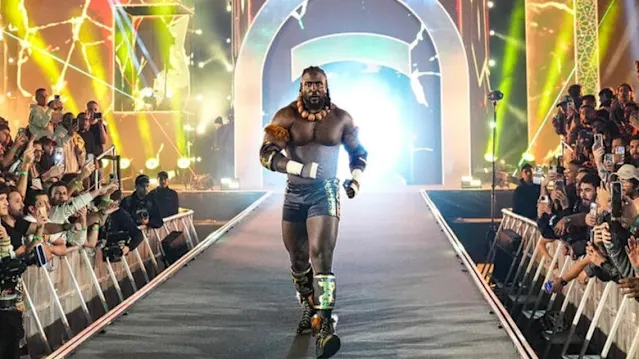 CoreyBrennanFF's tweet photo. I highly doubt we see it happen, but the idea of Oba Femi winning King Of The Ring, defeating Brock Lesnar on night one of SumerSlam before beating Roman on night two is just such an enticing idea. 

It would be undoubtedly one of the greatest superstar making moments in history. https://t.co/bDzPat027n