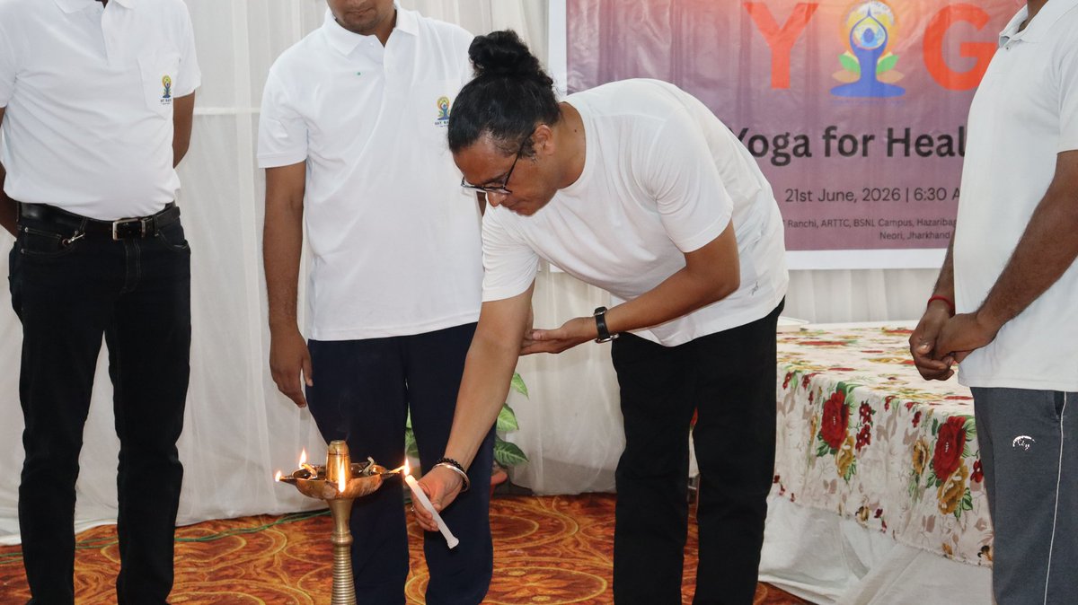IIITRanchi's tweet photo. IIIT Ranchi celebrated the International Day of Yoga 2026 with enthusiastic participation from students, faculty members, officers and staff of the Institute. https://t.co/PoLMi46PXH